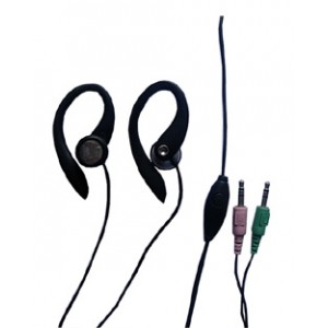 headphone with Microphone, ear-hook style