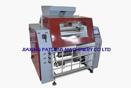 Stretch film rewinding machine