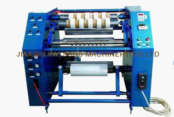 Stretching film slitter rewinder