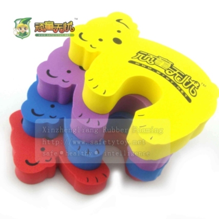 4 Colors Cartoon EVA Door stop, Kids Finger Pinch 