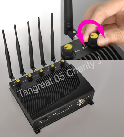 Five Bands Adjustable GPS WiFi Cellphone Jammer