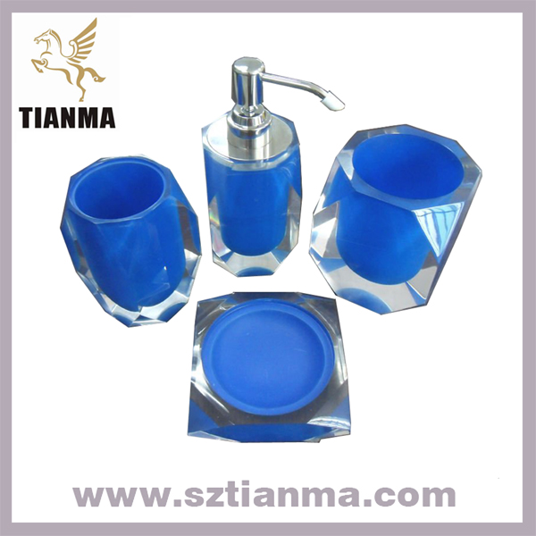 Resin Blue Bathroom Accessories Sets Factory
