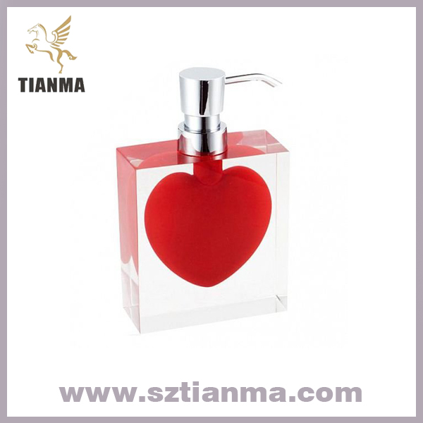 Acrylic Red Star Soap Dispenser For Bathroom Sets