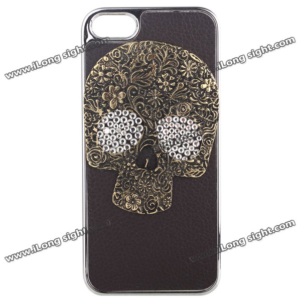 Metal Human Skeleton Plastic Case For iPhone 5