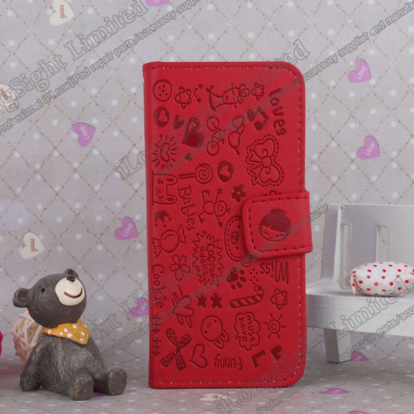 Magnetic PU Leather Wallet Case Cover For iPhone 5