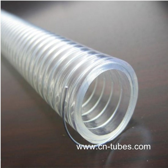 Clear steel wire reinforced PVC hose