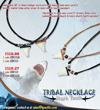 Philippine Tribal Necklaces w/ Shark Tooth Pendant