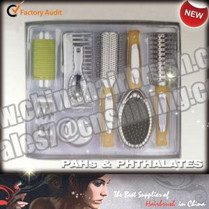 Plastic Hairbrush Set