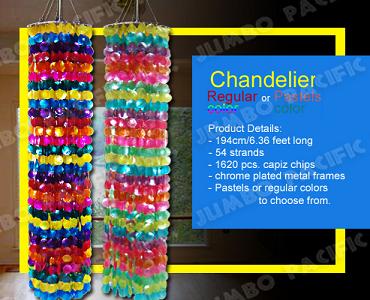 Capiz Chandelier Regular Color or Pastel