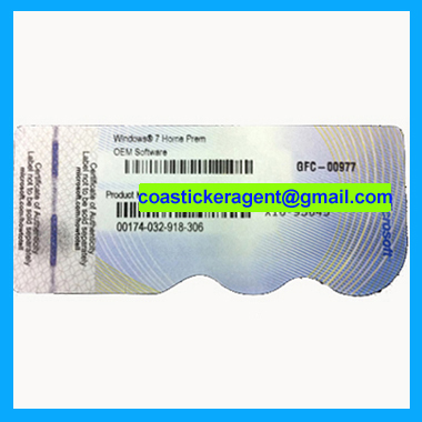 Windows7 Home Premium COA Label Sticker License, X