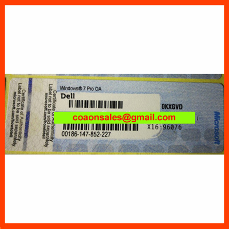 Windows7 Professional COA Label Sticker License 