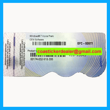 Windows7 Home Premium COA Label Sticker License, X