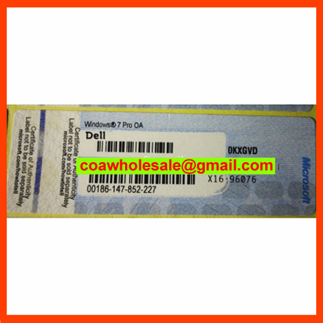Windows7 Professional COA Label Sticker License 