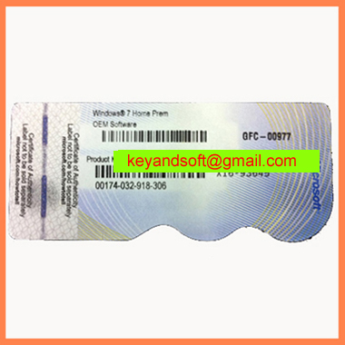 Windows7 Home Premium COA Label Sticker License Ke