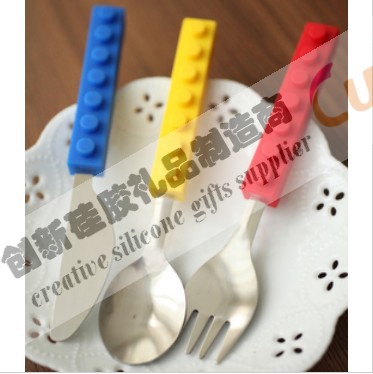 Snack & stack lego spoon knife forks table set 