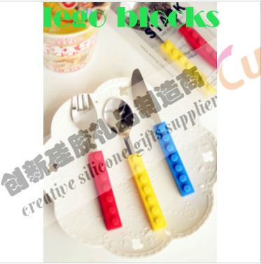 Lego blocks restaurant spoon fork knife sets 