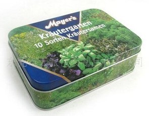 stackable rectangular christmas cookie tin box wit