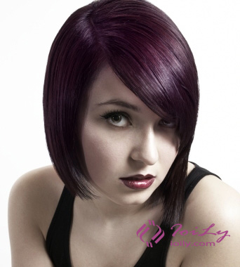 Chic Short Bobo Dark Purple Hair Wig