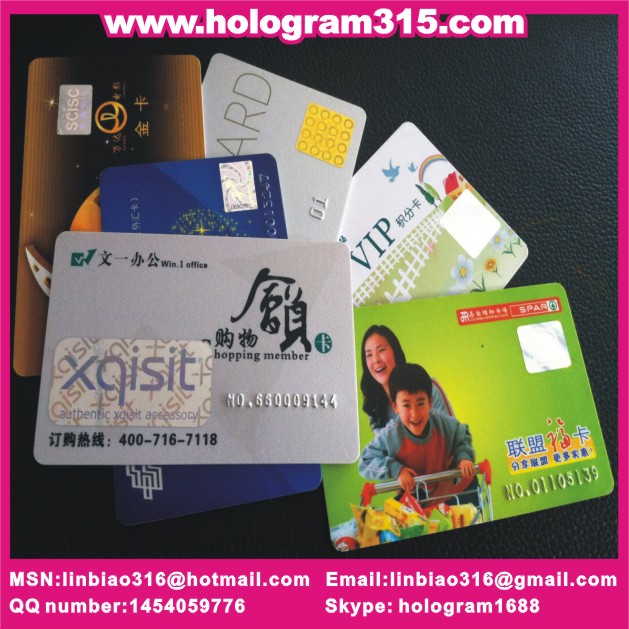 hologram hot stamping security PVC card 