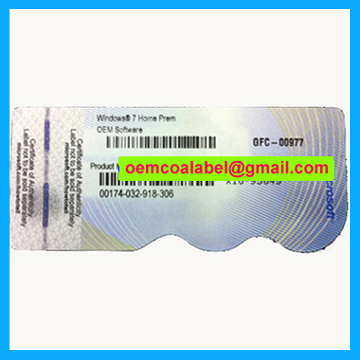 Windows7 Home Premium COA Label Sticker License, X