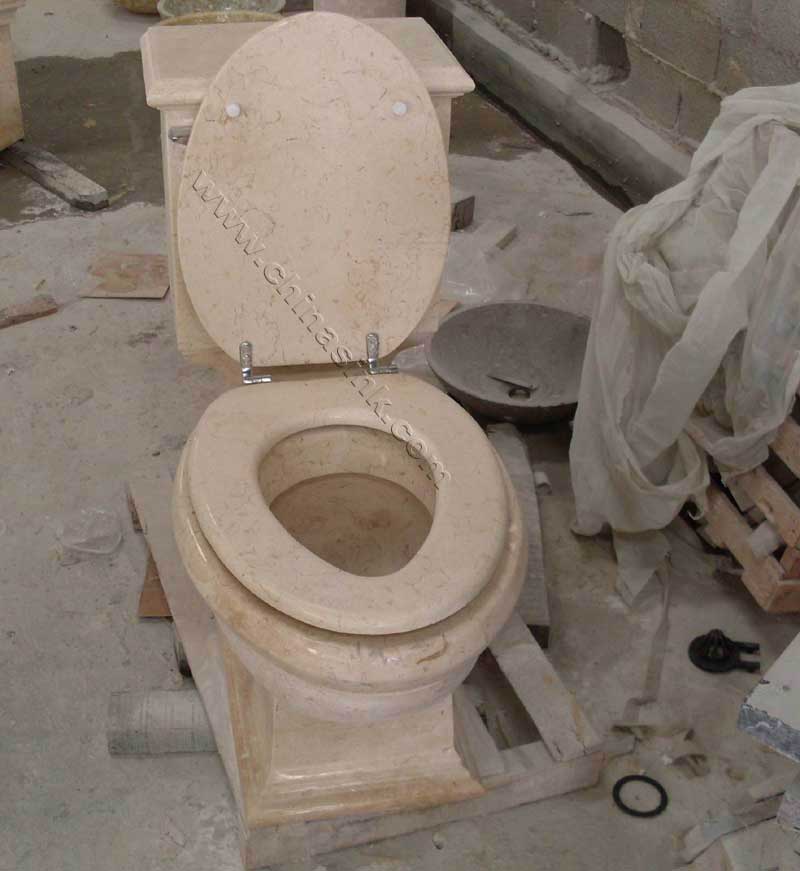 Cream Marble Toilet