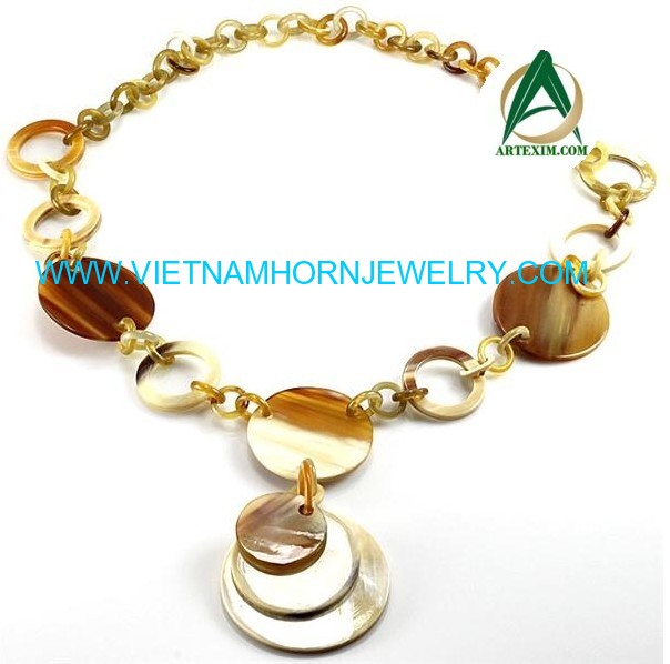 Horn Necklace, Horn Chain, Horn link, Buffalo Horn