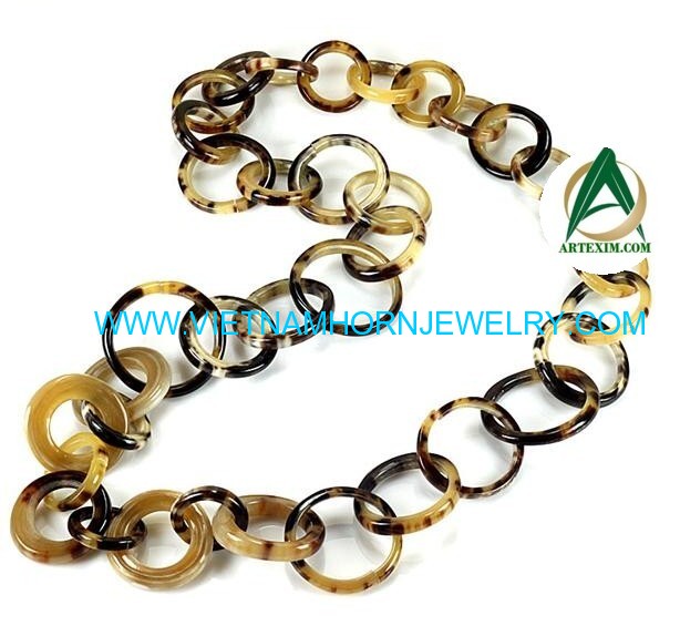 Horn Necklace, Horn Chain, Horn link, Buffalo Horn