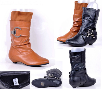 Lady leather boots in stock