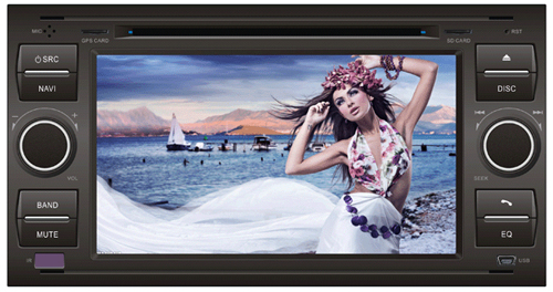 7-inch In-dash Car GPS System for Ford Series, wit