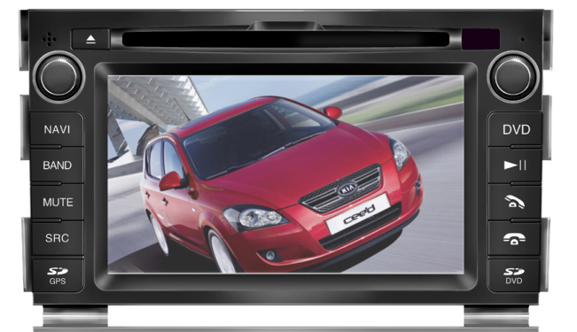 In-dash DVD Player with GPS, Bluetooth and Radio F