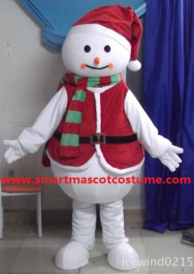 snowman mascot costume 