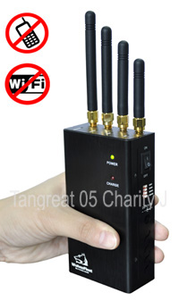 Portable GSM,CDMA,3G,WIFI jammer (four bands)