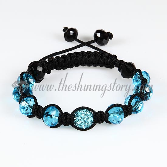 shamballa Macrame disco ball pave beads crystal br
