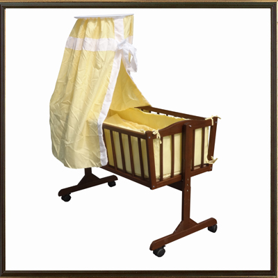 Wooden Baby Bed with wheels