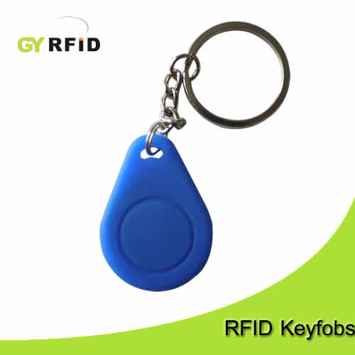 RFID Silicon Keyfobs with 125KHz EM, 13.56Mhz Mifa