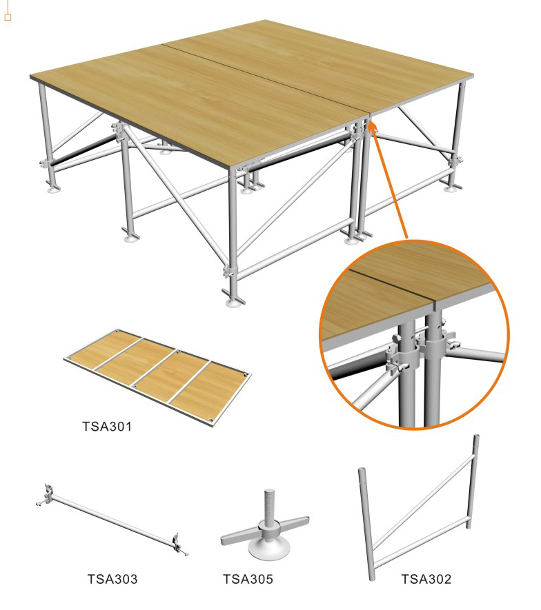 Compatible outdoor dance stage