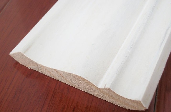 White Primed Gesso coated Baseboard moulding