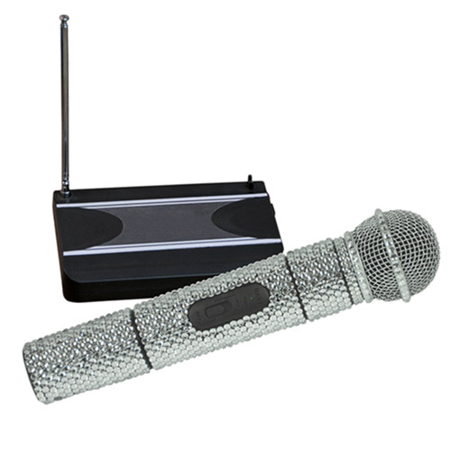 Rhinestone VHF Handheld Radio Wireless Microphone