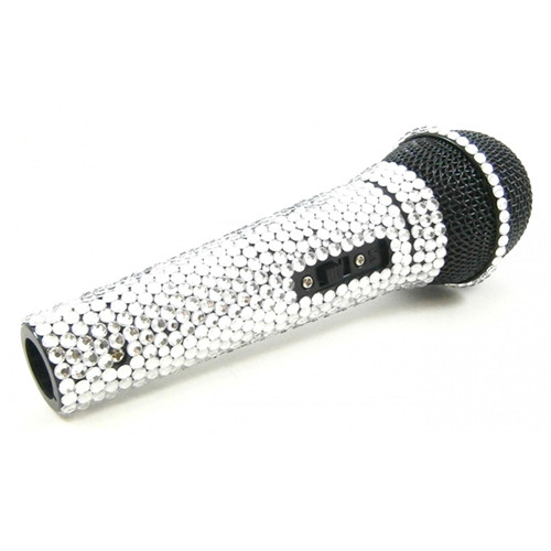 Pink(White)Cord Crystal Rhinestone DJ Microphones