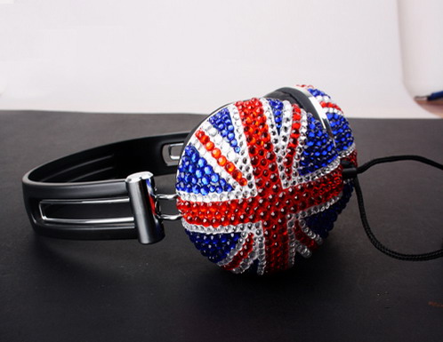 Sound Lab Union Jack Crystal Stereo Headphones