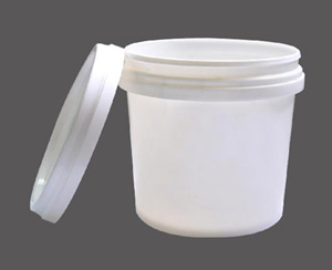 High quality white plastic bucket of 4L/5L 