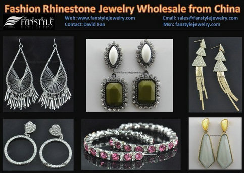 Fashion Crystal Jewelry Earrings Wholesale from China