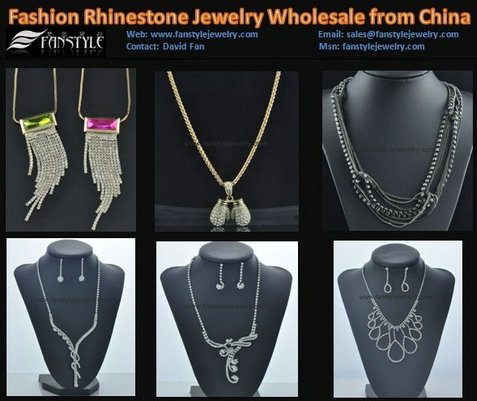 Fashion Crystal Jewelry Necklaces Wholesale from China