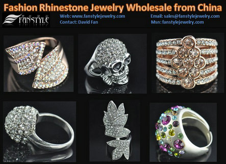 Fashion Crystal Jewelry Rings Wholesale from China