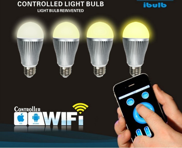 2.4GHZ 6W brightness adjustable E26, E27, B22 LED Bulbs 