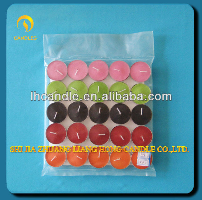 white tealight / cplor tealight candles for home decoration