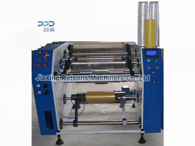 Cling film perforating rewinder machine