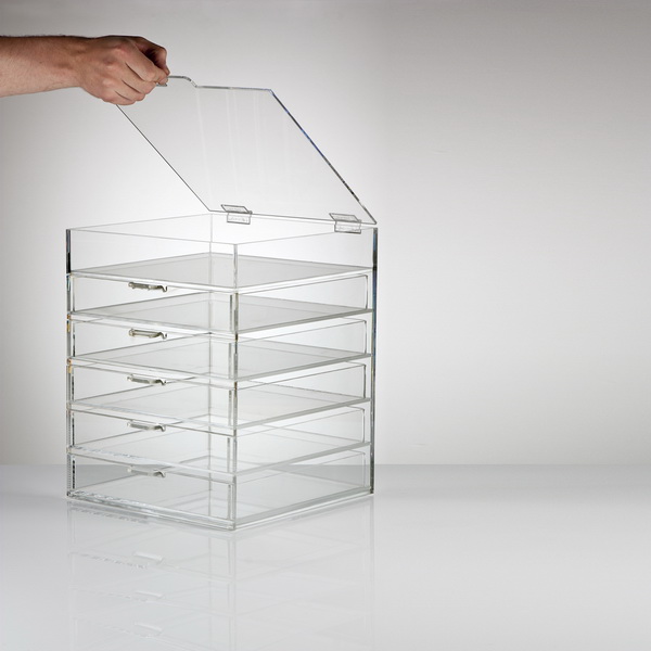 5 tier clear acrylic makeup organizer