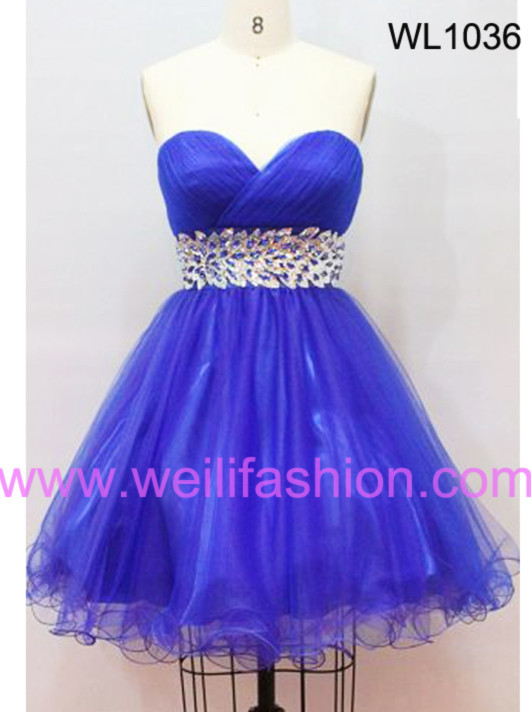 Short Pleated Beading Net Prom Dresses Short Pleated Beading Net Prom Dresses
