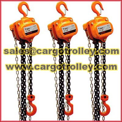 Manual chain hoist details